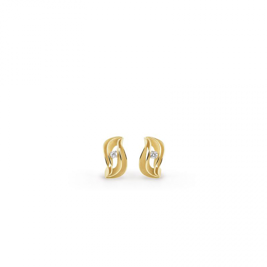 Cammilli - 18kt gouden oorringen met diamant 0.12ct - 40357
