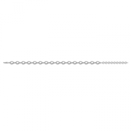 Silver Rose - zilveren armband met zirconium - 40374
