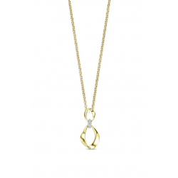 Silver Rose - zilveren halsketting met zirconium - 40375