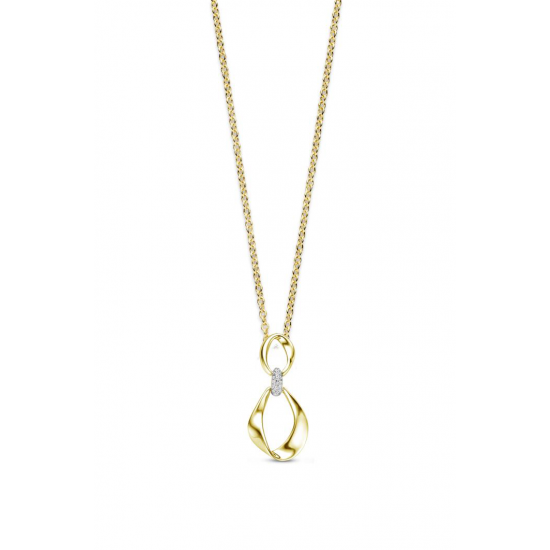 Silver Rose - zilveren halsketting met zirconium - 40375