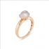 Ponte Vecchio - 18kt rose gouden ring met diamant en maansteen - 40377