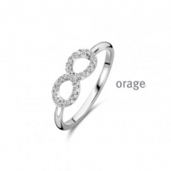 Orage - zilveren ring met zirconium - 40386