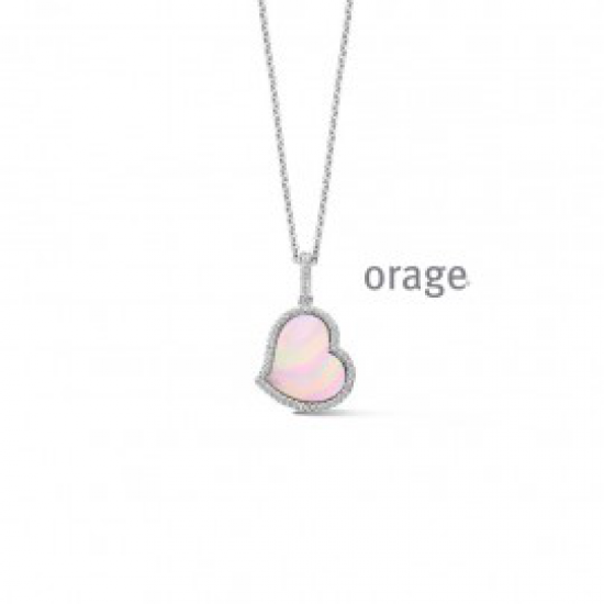 Orage - zilveren halsketting met zirconium - 40391
