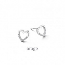 Orage - zilveren oorringen met zirconium - 40393