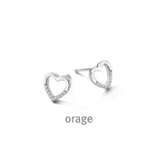 Orage - zilveren oorringen met zirconium - 40393