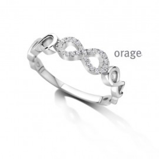 Orage - zilveren oorringen met zirconium - 40394