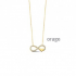 Orage - geel vergulde halsketting met zirconium - 40395