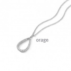 Orage - zilveren halsketting met zirconium - 40396