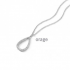 Orage - zilveren halsketting met zirconium - 40396