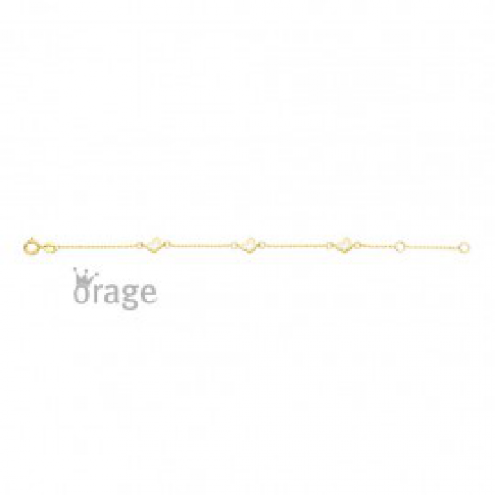Orage - 9kt geelgouden armband - vlinder - 40397