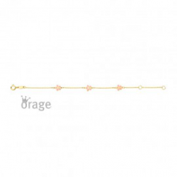 Orage - 9kt geelgouden armband - bloem - 40398