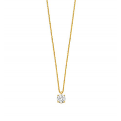 Flawless - 18kt gouden halsketting met labo diamant 0.30ct - 40418