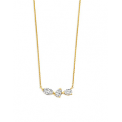 Flawless - 18kt gouden halsketting met labo diamanten 0.74ct - 40420