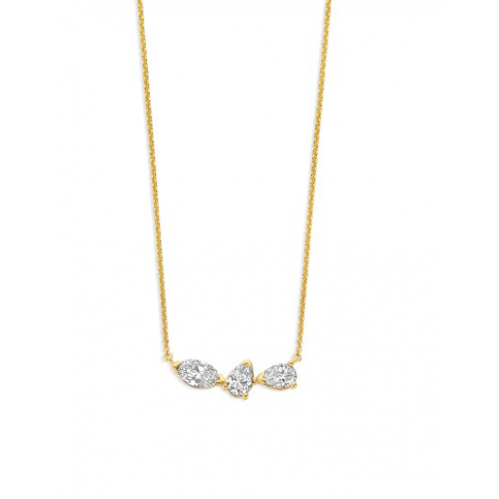 Flawless - 18kt gouden halsketting met labo diamanten 0.74ct - 40420