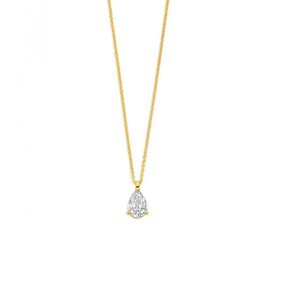 Flawless - 18kt gouden halsketting met labo diamant 0.52ct - 40425