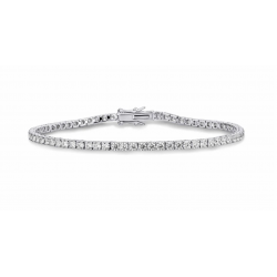 Zilveren armband met zirconium - 40442