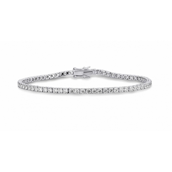 Zilveren armband met zirconium - 40442