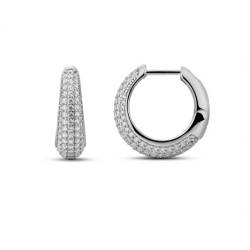 Zilveren oorringen met zirconium - 40456
