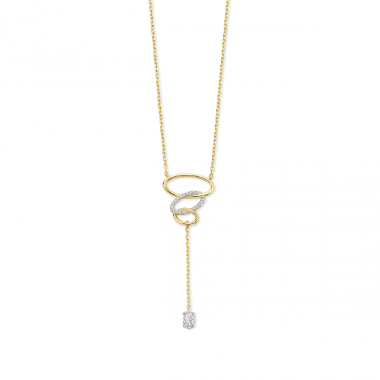 Naiomy - zilveren halsketting met zirconium - 40536