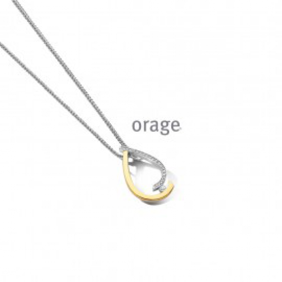 Orage - zilveren halsketting met zirconium - 40552