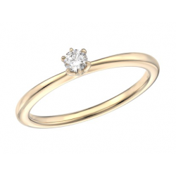 18kt gouden ring met diamant 0.11ct - 40554