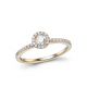 18kt gouden ring met diamant 0.41ct - 40555