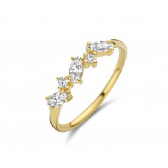 18kt gouden ring met zirconium - 40664