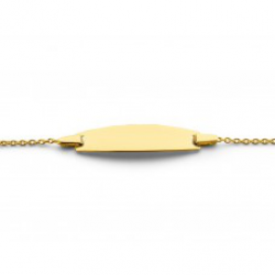 18kt gouden armband met graveerplaat - 40665