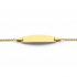18kt gouden armband met graveerplaat - 40665