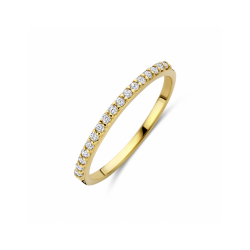 14kt gouden ring met lab grown diamanten 0.17ct - 40558