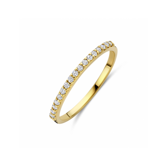 14kt gouden ring met lab grown diamanten 0.17ct - 40558