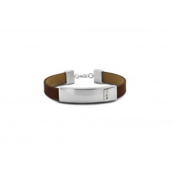 SEE YOU memorial zilveren armband met leder - 604014
