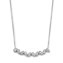 SILVER ROSE - zilveren halsketting met zirconium - 611177