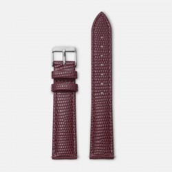 La Bohème lederen band Burgundy Lizard/silver - 604552