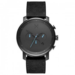 MVMT heren chrono uurwerk - Gunmetal Black leather - 605459