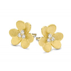 SILVER ROSE - zilveren oorringen met zirconium - 614566