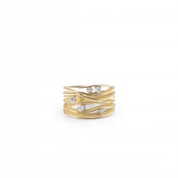 AnnaMaria Cammilli Dune - 18kt geel gouden ring met briljant 0.28ct - 606821