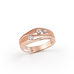 ANNAMARIA CAMMILLI Dune - 18kt rose gouden ring met briljant 0.19ct - 609345