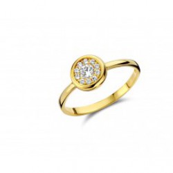 18kt geelgouden ring met zirconium - 612826
