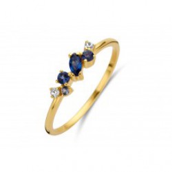 18kt geelgouden ring met zirconium - 612829