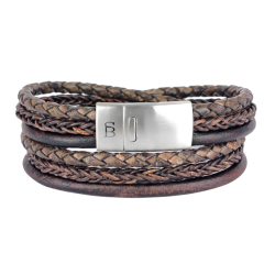 STEEL & BARNETT leather bracelet - Brown - 613893