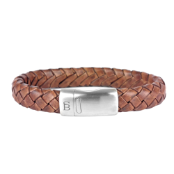 STEEL & BARNETT leather bracelet - Caramel - 613890