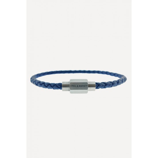 STEEL & BARNETT leather bracelet - Blue - 613897