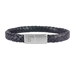 STEEL & BARNETT leather bracelet - Black - 613908