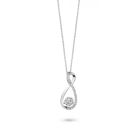 DULCI NEA - 18 kt witgouden hanger met diamant (0.28 ct.) - 602362