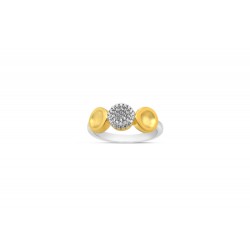 SILVER ROSE - bicolor ring met zirconium - 612301