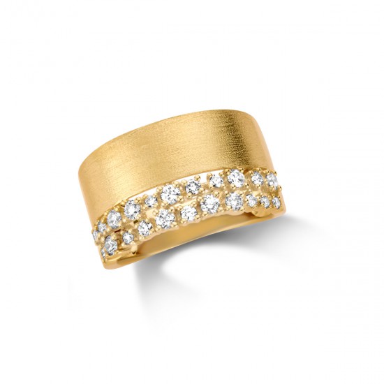 DULCI NEA - 18kt bicolor gouden ring met briljant 0.52ct - 610855