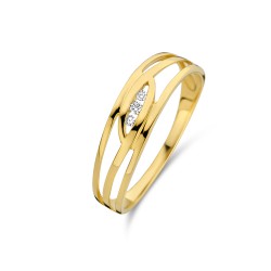 DULCI NEA - 18kt geel gouden ring met briljant 0.03ct - 610869