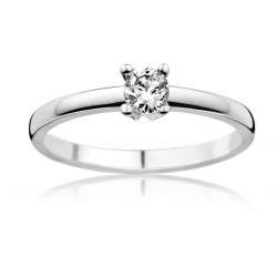 DULCI NEA - 18 kt witgouden solitair 0.28 ct. - 602355