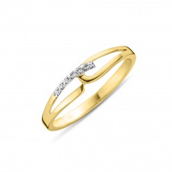 DULCI NEA - 18 kt bicolor ring met diamant - 602280